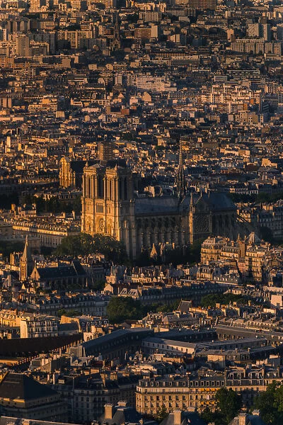 High angle view of Notre dame