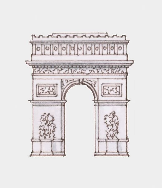 Illustration of Arc de Triomphe, Paris, France