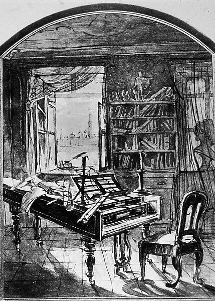 Illustration Of Beethovens Study