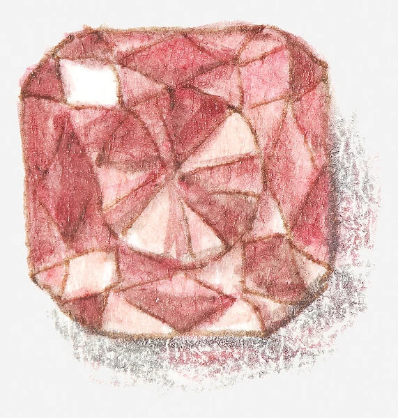 Illustration of cut ruby
