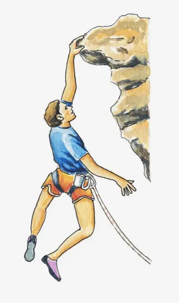 Rock Climber Print: Hanging on the Art Prints, Posters