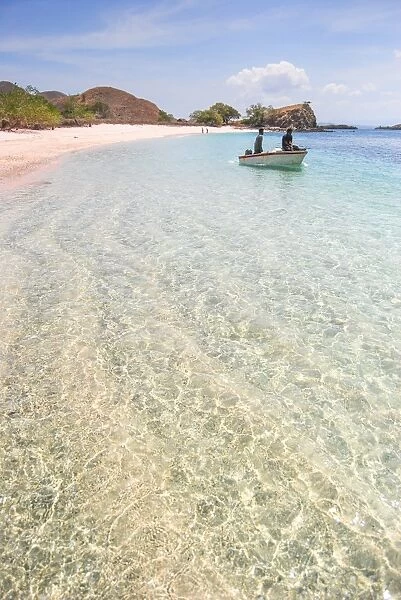 Komodo Island beach boat