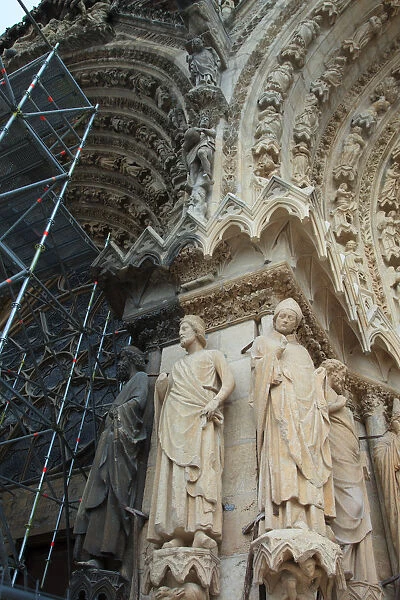 The maintenance of the Church in Notre-Dame de Reims, Reims Cathedral