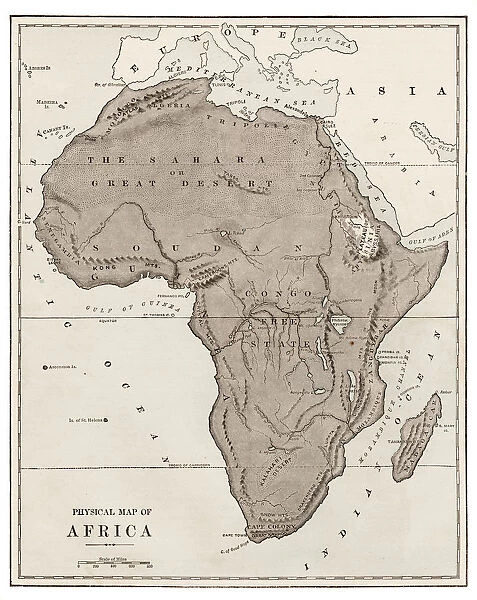 Map of Africa 1889
