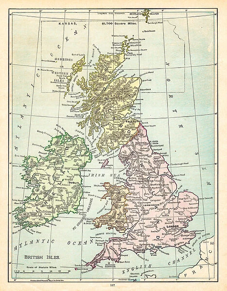 Map of the British Isles 1895