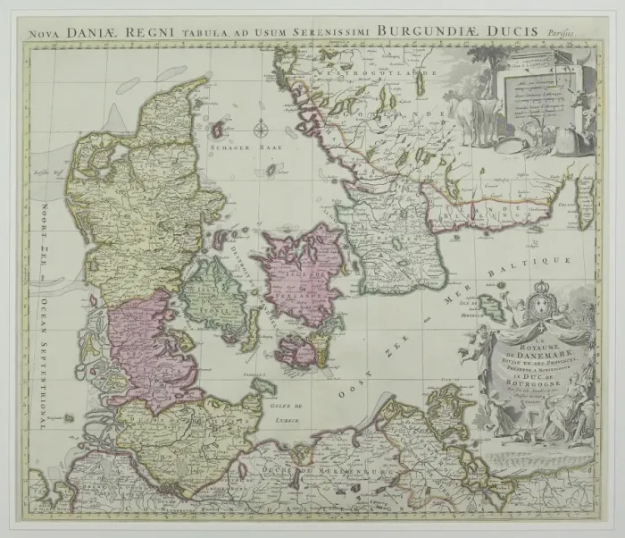 Framed Print : Fine Art Storehouse Print of Denmark Map (Denmark Maps) Framed Print : Fine Art Storehouse Print of Denmark Map (Denmark Maps)