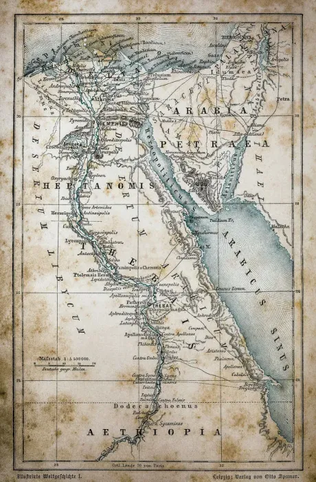 Framed Print : Fine Art Storehouse Print: Map of Egypt Illustration Framed Print : Fine Art Storehouse Print: Map of Egypt Illustration