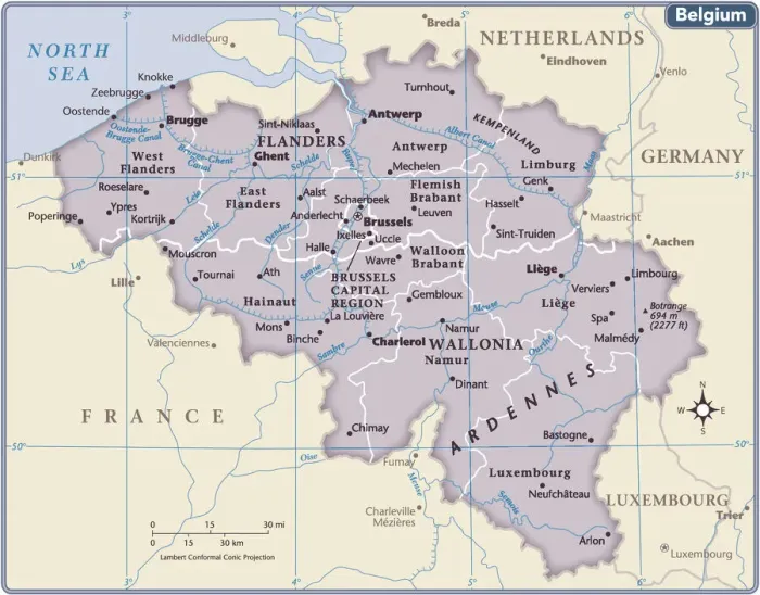 Framed Print : Belgium Country Map 2011 Print (Reference Maps) Framed Print : Belgium Country Map 2011 Print (Reference Maps)