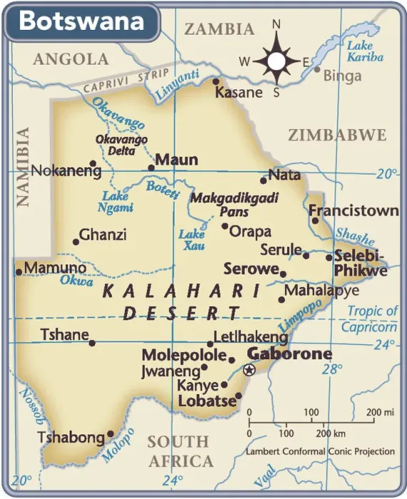 Framed Print : Botswana Country Map 2011 Print (Reference Maps) Framed Print : Botswana Country Map 2011 Print (Reference Maps)