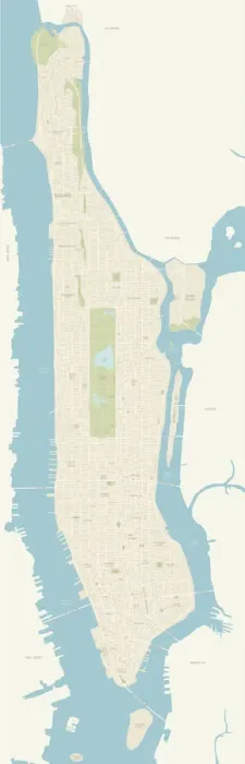 Framed Print : Fine Art Storehouse Print: Detailed Manhattan Map Framed Print : Fine Art Storehouse Print: Detailed Manhattan Map