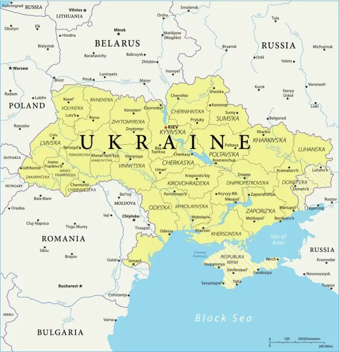 Framed Print : Fine Art Storehouse Print of Ukraine Reference Map Framed Print : Fine Art Storehouse Print of Ukraine Reference Map