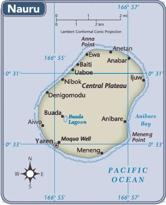 Framed Print : Nauru Country Map Print 2011 Edition Reference Maps Framed Print : Nauru Country Map Print 2011 Edition Reference Maps