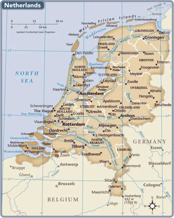 Framed Print : Netherlands Country Map Print (Reference Maps, 2011 Edition) Framed Print : Netherlands Country Map Print (Reference Maps, 2011 Edition)
