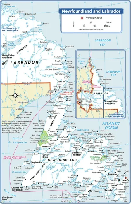 Framed Print : Newfoundland and Labrador Provincial Map Print Reference Framed Print : Newfoundland and Labrador Provincial Map Print Reference