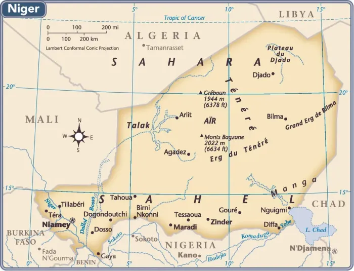 Framed Print : Niger Country Map Print (Reference Maps, 2011 Edition)