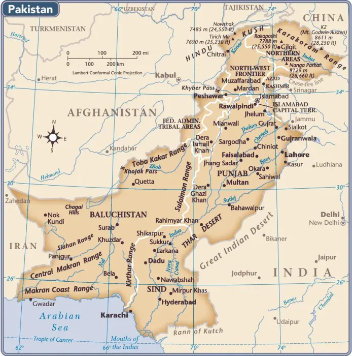 Framed Print : 2011 Pakistan Country Map Print (Reference Maps) Framed Print : 2011 Pakistan Country Map Print (Reference Maps)