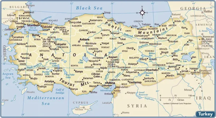Framed Print : Turkey Country Map Print (Reference Maps, 2011 Edition) Framed Print : Turkey Country Map Print (Reference Maps, 2011 Edition)