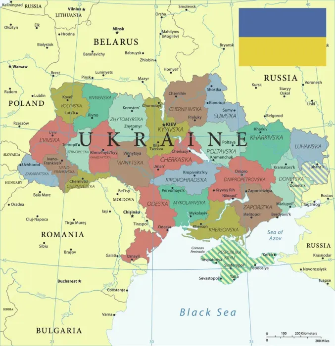 Framed Print : Ukraine Reference Map Print (Reference Maps) Framed Print : Ukraine Reference Map Print (Reference Maps)