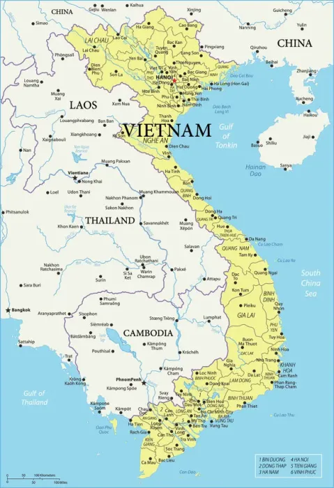 Framed Print : Vietnam Reference Map Print (Reference Maps) Framed Print : Vietnam Reference Map Print (Reference Maps)