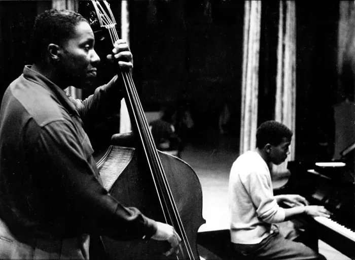 Framed Print : Sonny Clark and Eugene Wright Print circa 1960 Framed Print : Sonny Clark and Eugene Wright Print circa 1960