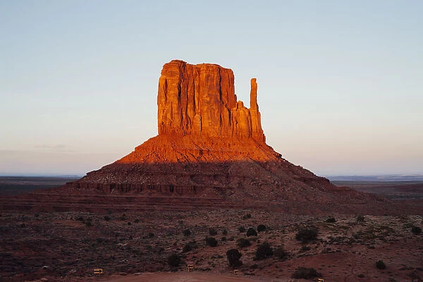 Monument Valley Butte at sunset