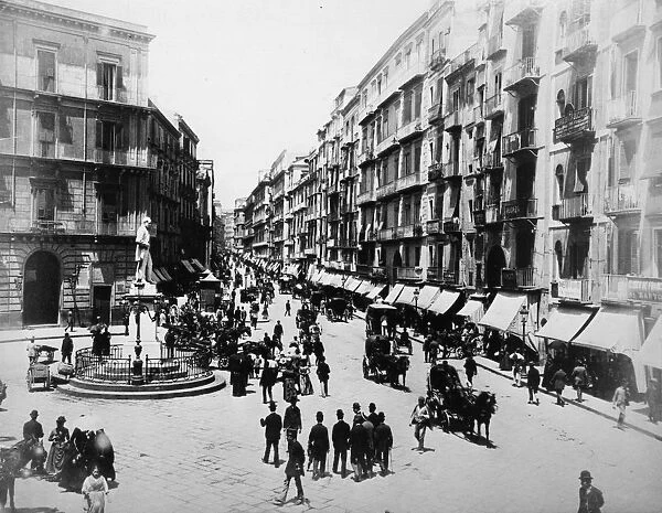 Naples. circa 1870: Via Roma in Naples. (Photo by Hulton Archive / Getty Images)