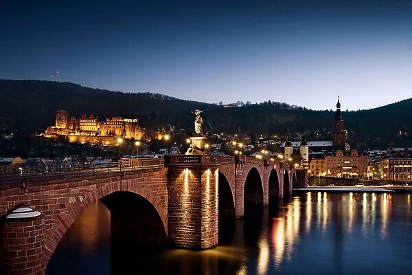 Night sets in over Heidelberg