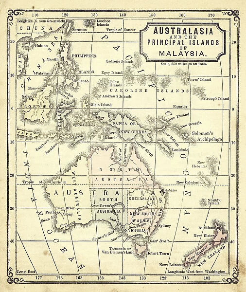old map of australia - australasia