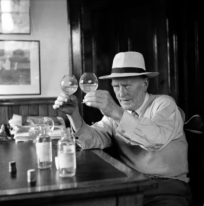 Framed Print : Serious Drinking Print, 1955