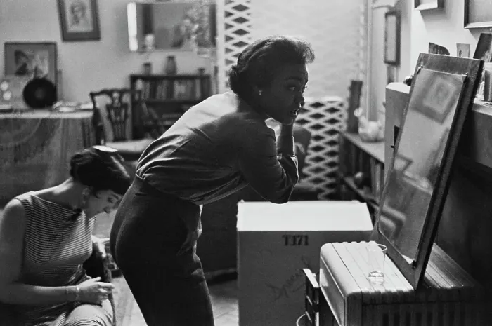 Framed Print : Eartha Kitt at Chelsea Flat Print 1957 Framed Print : Eartha Kitt at Chelsea Flat Print 1957