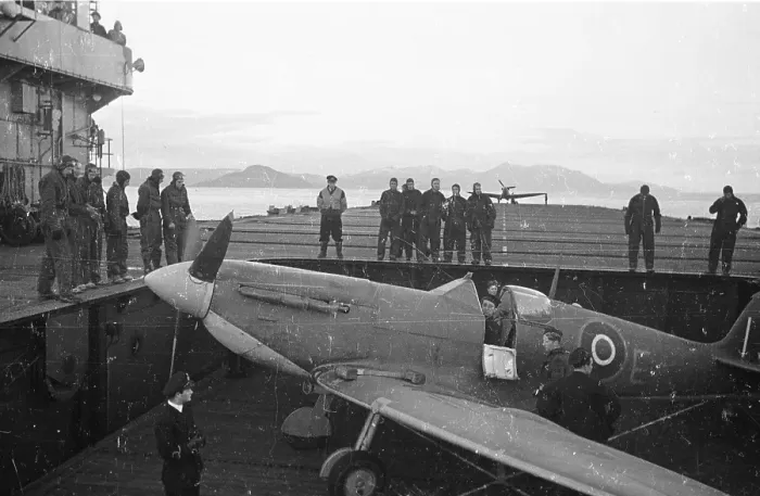 Framed Print : Lowering Spitfire Print, 1944 Framed Print : Lowering Spitfire Print, 1944