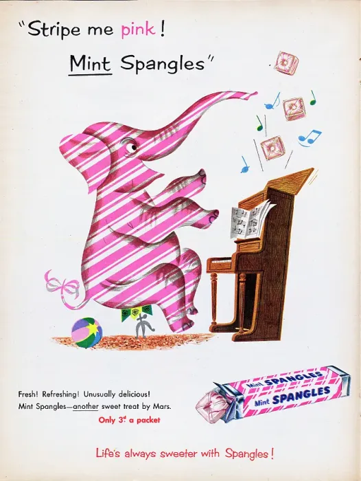 Framed Print : 1954 Mint Spangles Print Framed Print : 1954 Mint Spangles Print