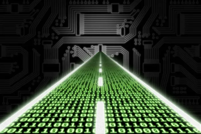 Framed Print : Binary Code Road Print Framed Print : Binary Code Road Print