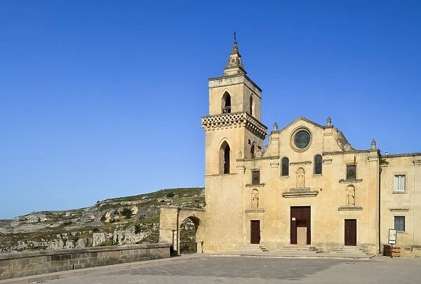 San Pietro Caveoso church facade, Matera, Italy