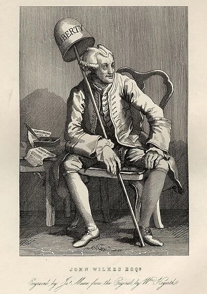 Satirical Portrait of John Wilkes by William Hogarth