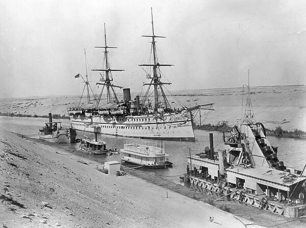 Steamship On Suez