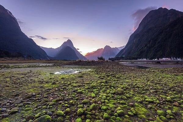Sunset in Milford Sound