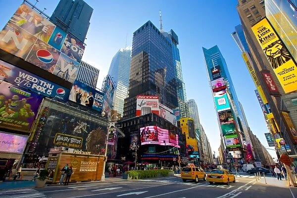 Times Square in the morning, Manhattan, New York