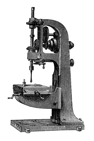 Vertical clearance drilling machine