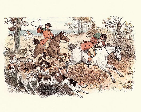 Victorian fox hunt, 19th Century