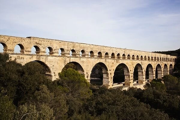 View of Pont du Gard against sky