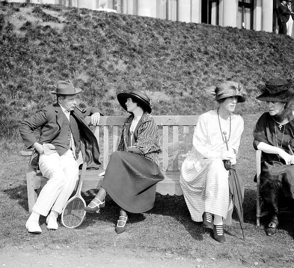 Lady Crosfields Garden Party At Highgate. Mr Bonar Law, Lady Sinclair, Miss Margesson