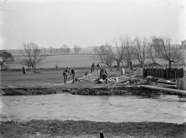 New sewers being built in Farningham, Kent. 1937