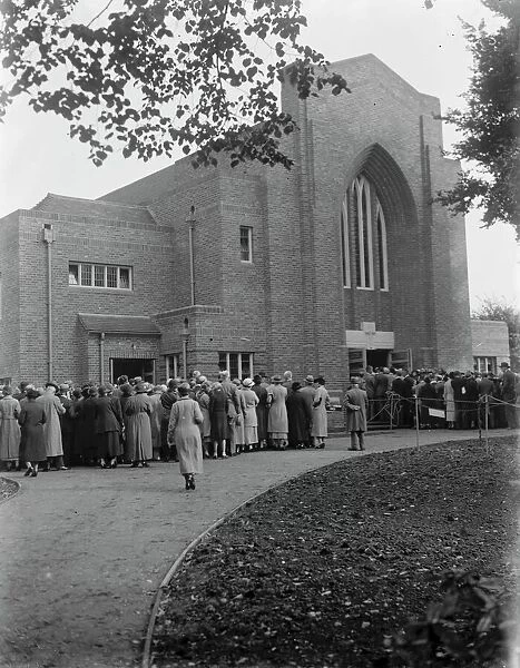 The opening of the Congregational Church in Eltham, Kent. 1938