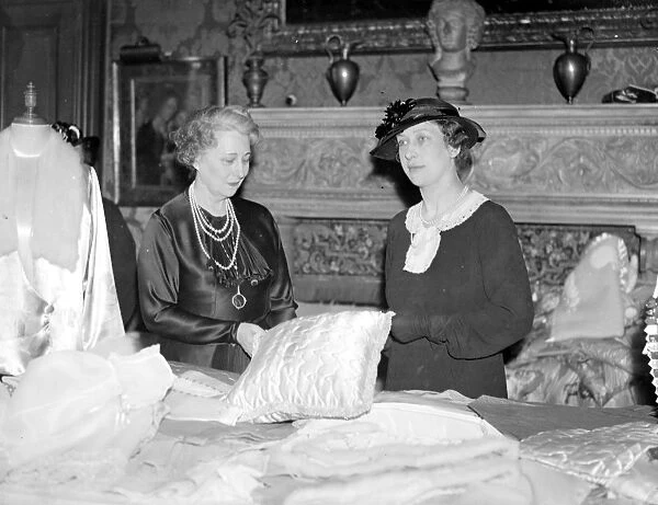 The princess royal with Mrs. Glasgow, when H. R. H. acted as the stallholder at an exhibition