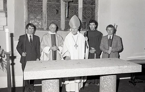 Dedication of new altar at Lanlivery, Lostwithiel, Cornwall. November 1981