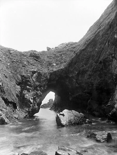 The Devils Frying Pan, Cadgwith, Cornwall. 1897