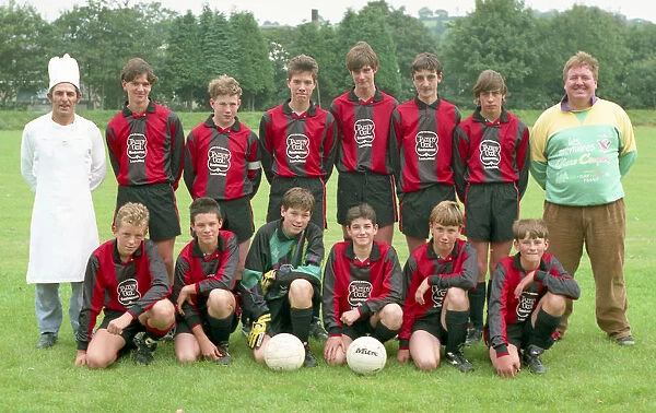 Football Team, Lostwithiel, Cornwall. September 1993