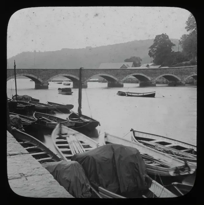 Framed Print : Print of Looe Bridge, East Looe, Cornwall, circa 1900