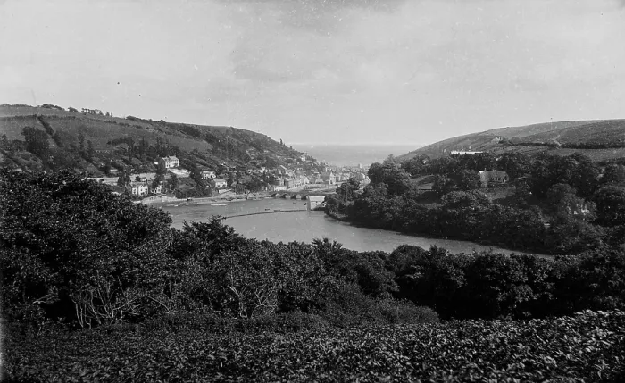 Framed Print : Looe River Print, 1890s View over Trenant Wood towards Looe Bridge Framed Print : Looe River Print, 1890s View over Trenant Wood towards Looe Bridge